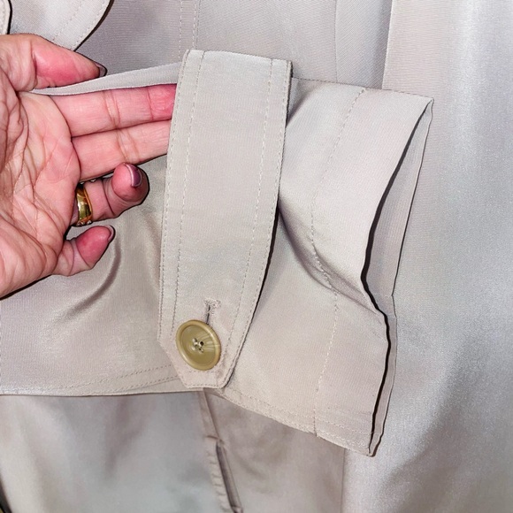 London Fog women's trench coat double-breasted button front tie waterproof sz XL - Picture 6 of 12